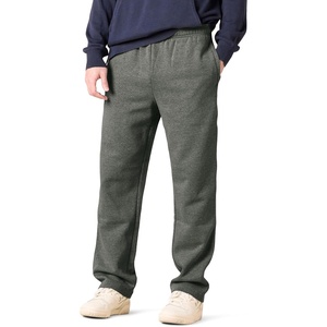 Amazon Essentials Men’s Relaxed Straight Leg Fleece Open Bottom Sweatpant (Available in Big & Tall)(Light Grey Heather)