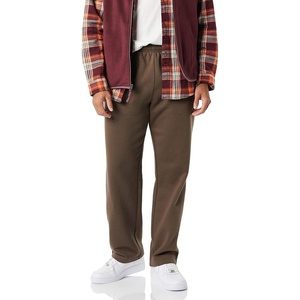 Amazon Essentials Men’s Relaxed Straight Leg Fleece Open Bottom Sweatpant (Available in Big & Tall)(Medium Brown)
