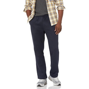 Amazon Essentials Men’s Relaxed Straight Leg Fleece Open Bottom Sweatpant (Available in Big & Tall)(Navy)