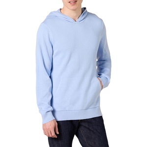 Amazon Essentials Men’s Relaxed-Fit Hoodie Sweater(Powder Blue)