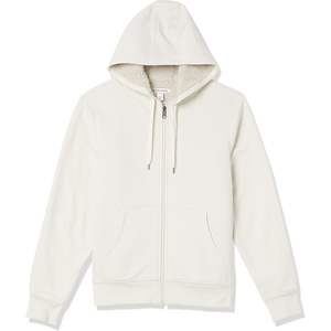 Amazon Essentials Men’s Sherpa-Lined Full-Zip Fleece Hoodie Sweatshirt(Off-white)