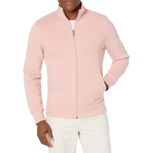 Amazon Essentials Men’s Standard Full-Zip Fleece Mock Neck Midweight Sweatshirt with Pockets(Pink)