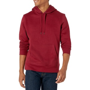Amazon Essentials mens Fleece Pullover Hooded Sweatshirt(Red)
