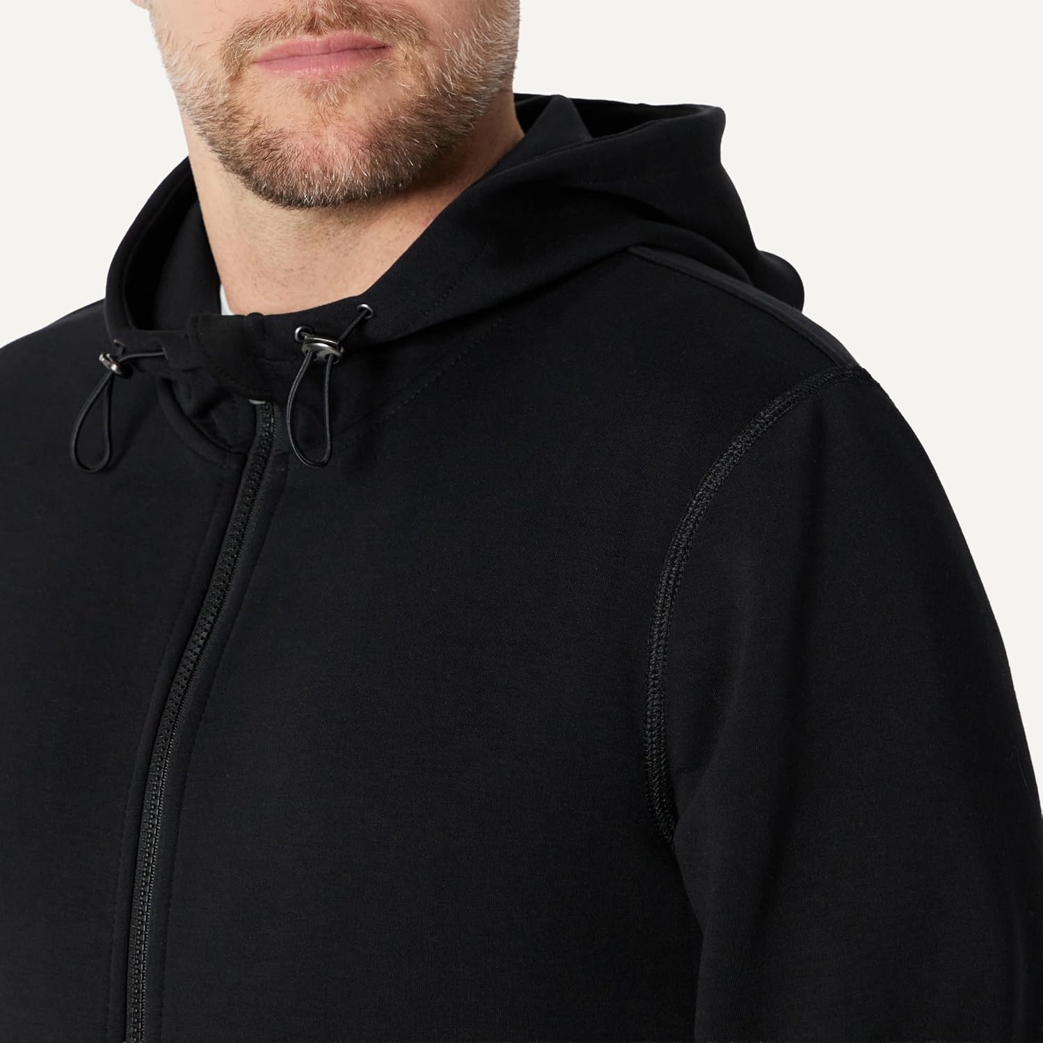 image:imageAmazon Essentials Active Mens Active RelaxedFit Zip Through HoodieBlack