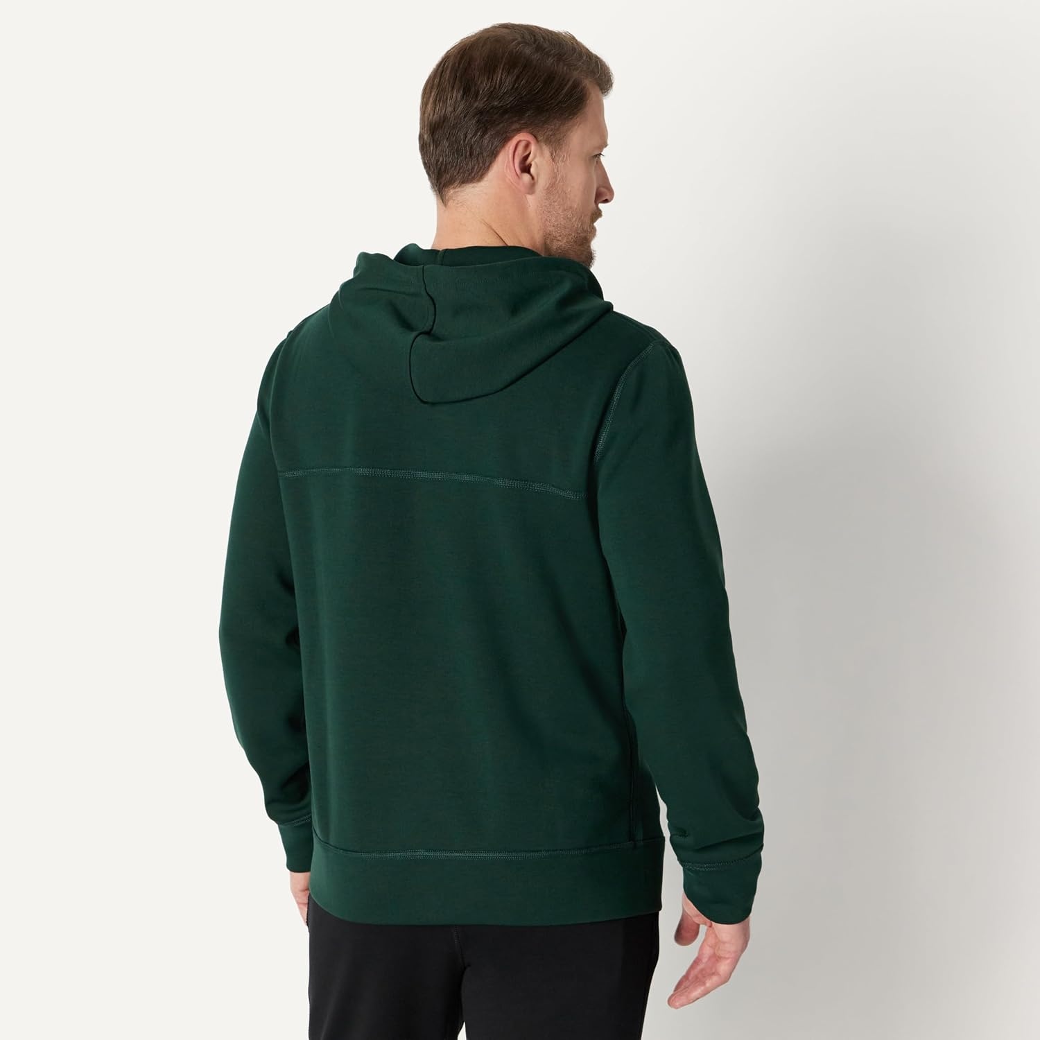image:imageAmazon Essentials Active Mens Active RelaxedFit Zip Through HoodieDark Green