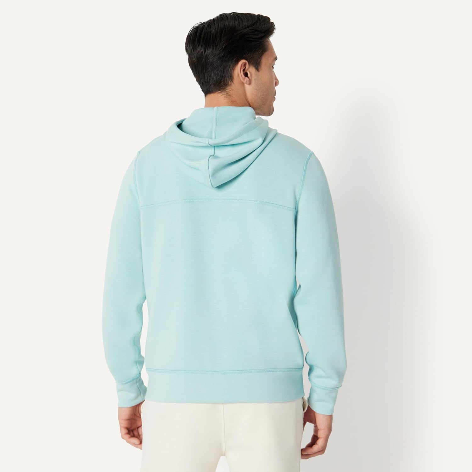 image:imageAmazon Essentials Active Mens Active RelaxedFit Zip Through HoodieLight Blue