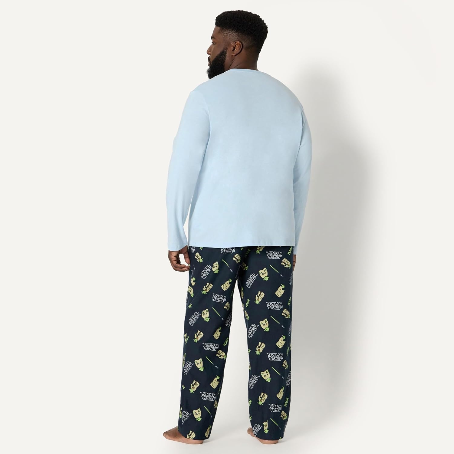 image:imageAmazon Essentials Disney Marvel Star Wars Mens Flannel Pajama Sleep SetsJedi Master