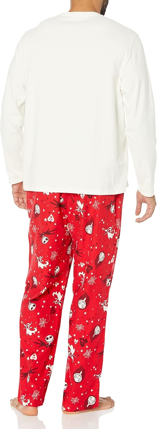 image:imageAmazon Essentials Disney Marvel Star Wars Mens Flannel Pajama Sleep SetsNightmare Valentine Mens