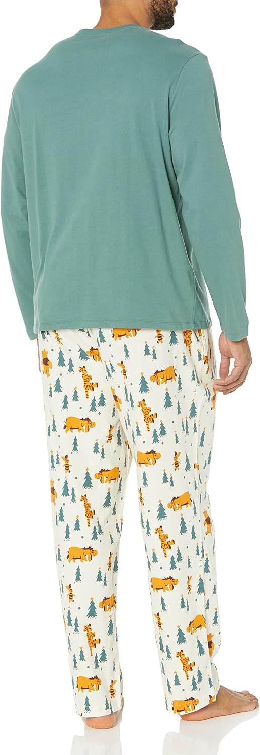 image:imageAmazon Essentials Disney Marvel Star Wars Mens Flannel Pajama Sleep SetsPooh Holiday Forest Mens