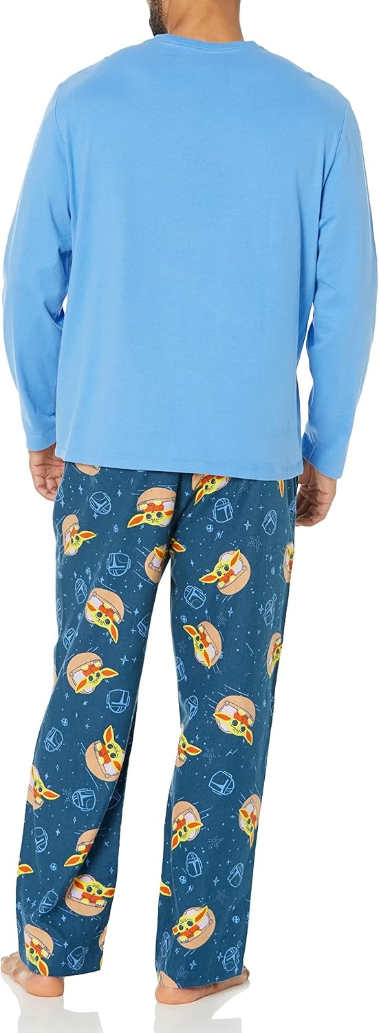image:imageAmazon Essentials Disney Marvel Star Wars Mens Flannel Pajama Sleep SetsStar Wars Grogu Mens