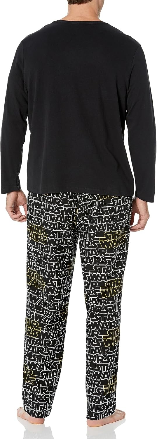 image:imageAmazon Essentials Disney Marvel Star Wars Mens Flannel Pajama Sleep SetsStar Wars Logo Mens Flannel