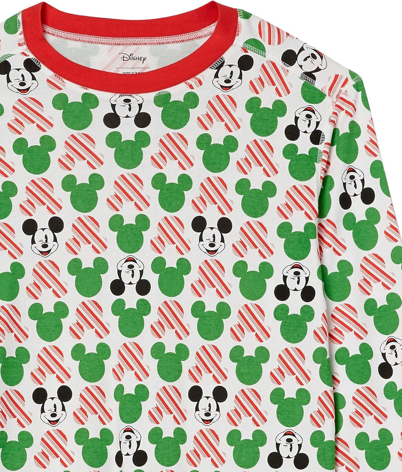 image:imageAmazon Essentials Disney Marvel Star Wars Mens SnugFit Cotton Pajama Sleep Sets2piece Mickey Holiday