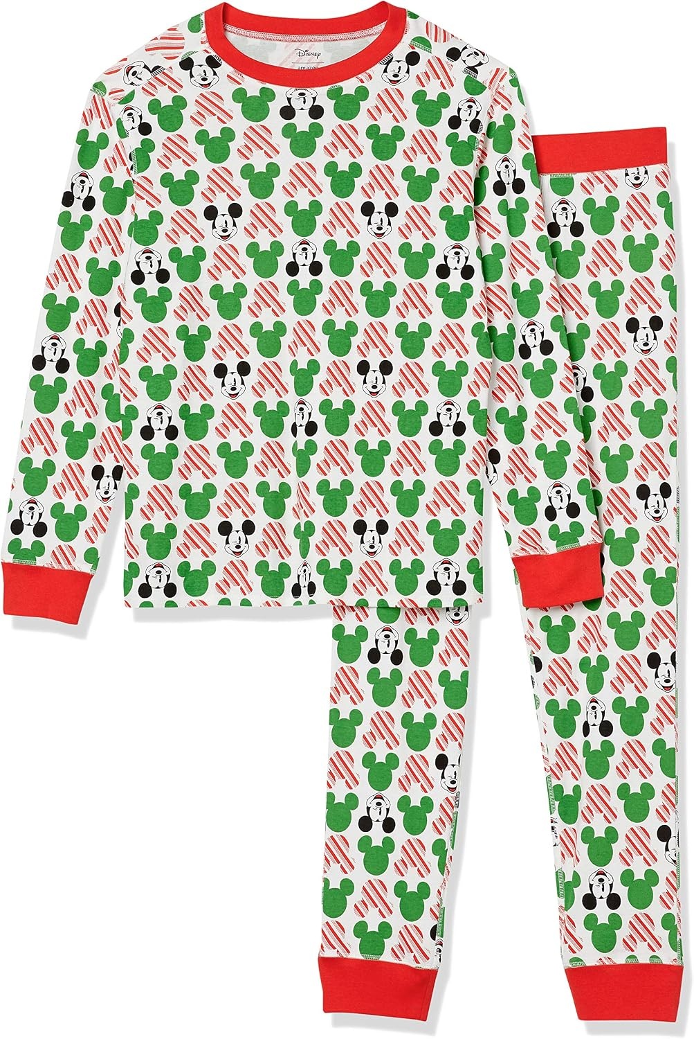 image:imageAmazon Essentials Disney Marvel Star Wars Mens SnugFit Cotton Pajama Sleep Sets2piece Mickey Holiday