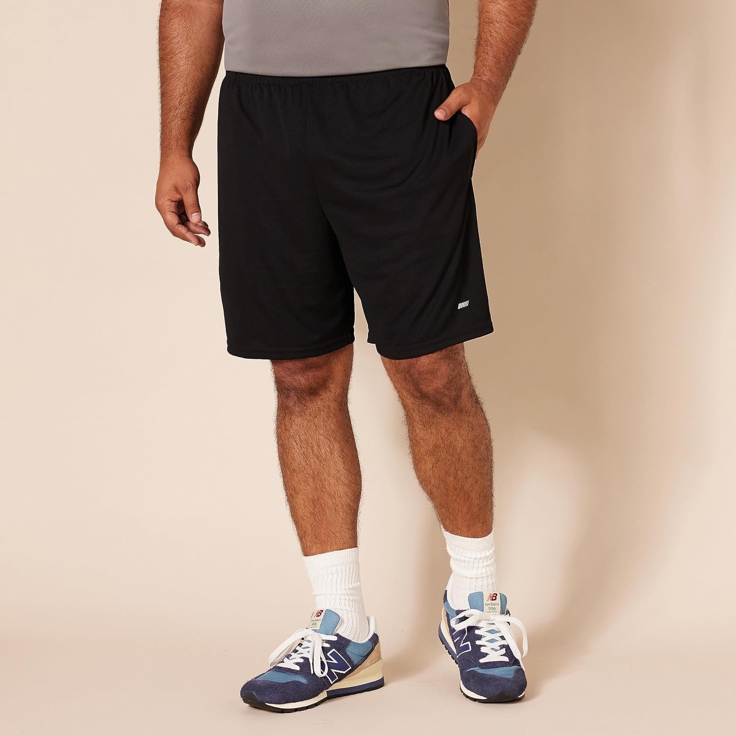 image:imageAmazon Essentials Mens Athletic Basketball Gym Shorts Breathable Moisture Wicking LooseFit Performance Tech Pack of 2Black