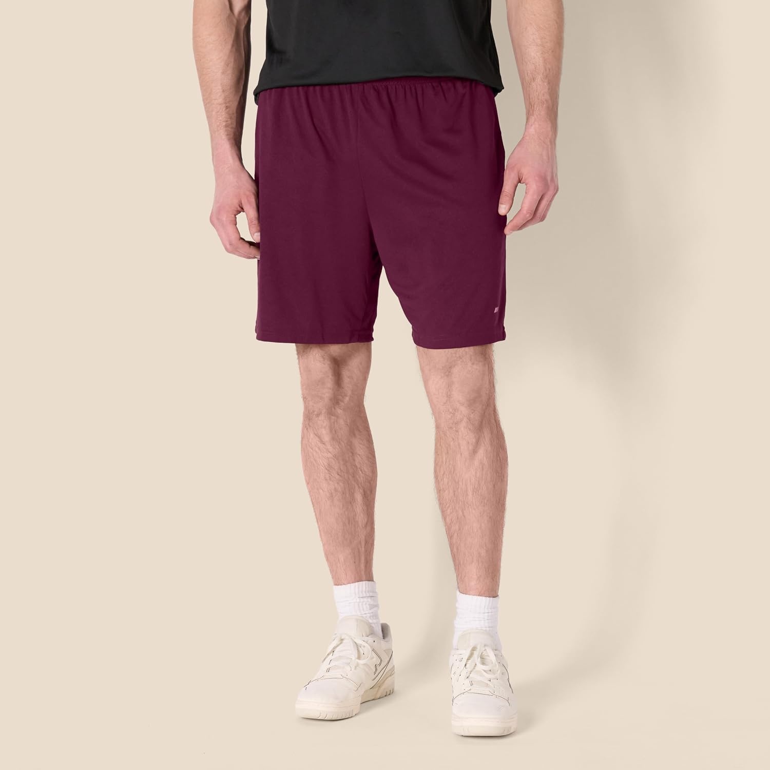 image:imageAmazon Essentials Mens Athletic Basketball Gym Shorts Breathable Moisture Wicking LooseFit Performance Tech Pack of 2BurgundyNavy