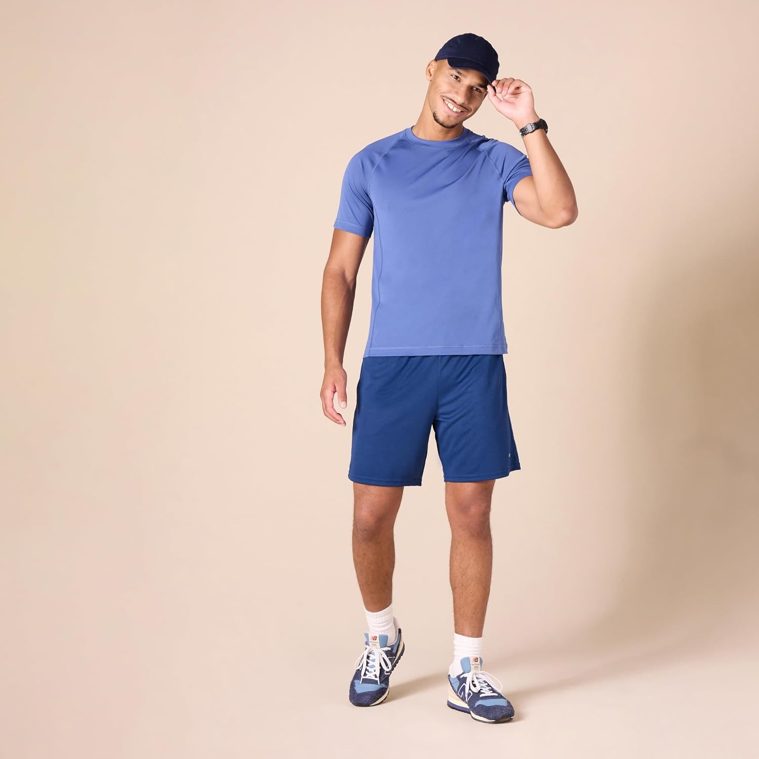 image:imageAmazon Essentials Mens Athletic Basketball Gym Shorts Breathable Moisture Wicking LooseFit Performance Tech Pack of 2BurgundyNavy