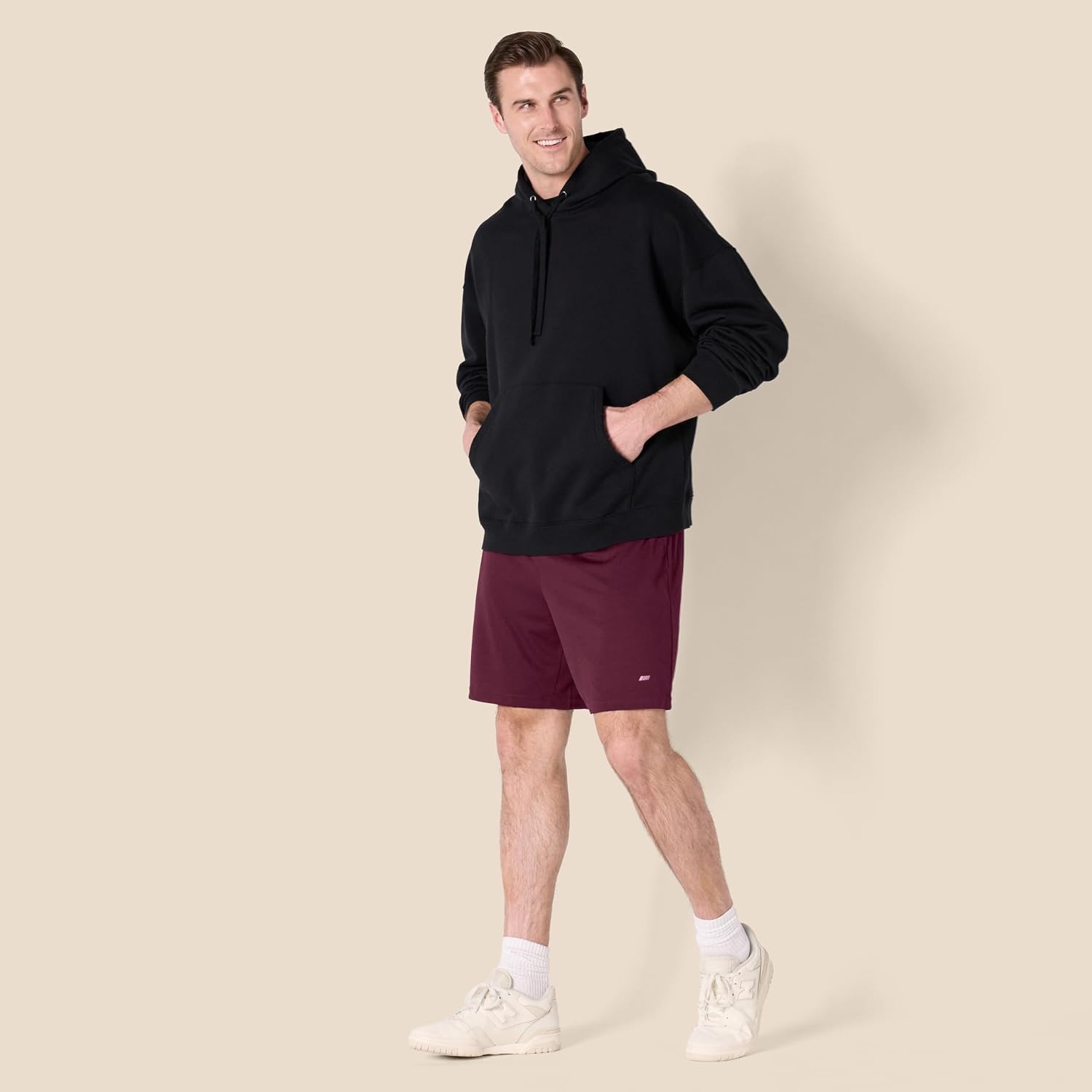 image:imageAmazon Essentials Mens Athletic Basketball Gym Shorts Breathable Moisture Wicking LooseFit Performance Tech Pack of 2BurgundyNavy