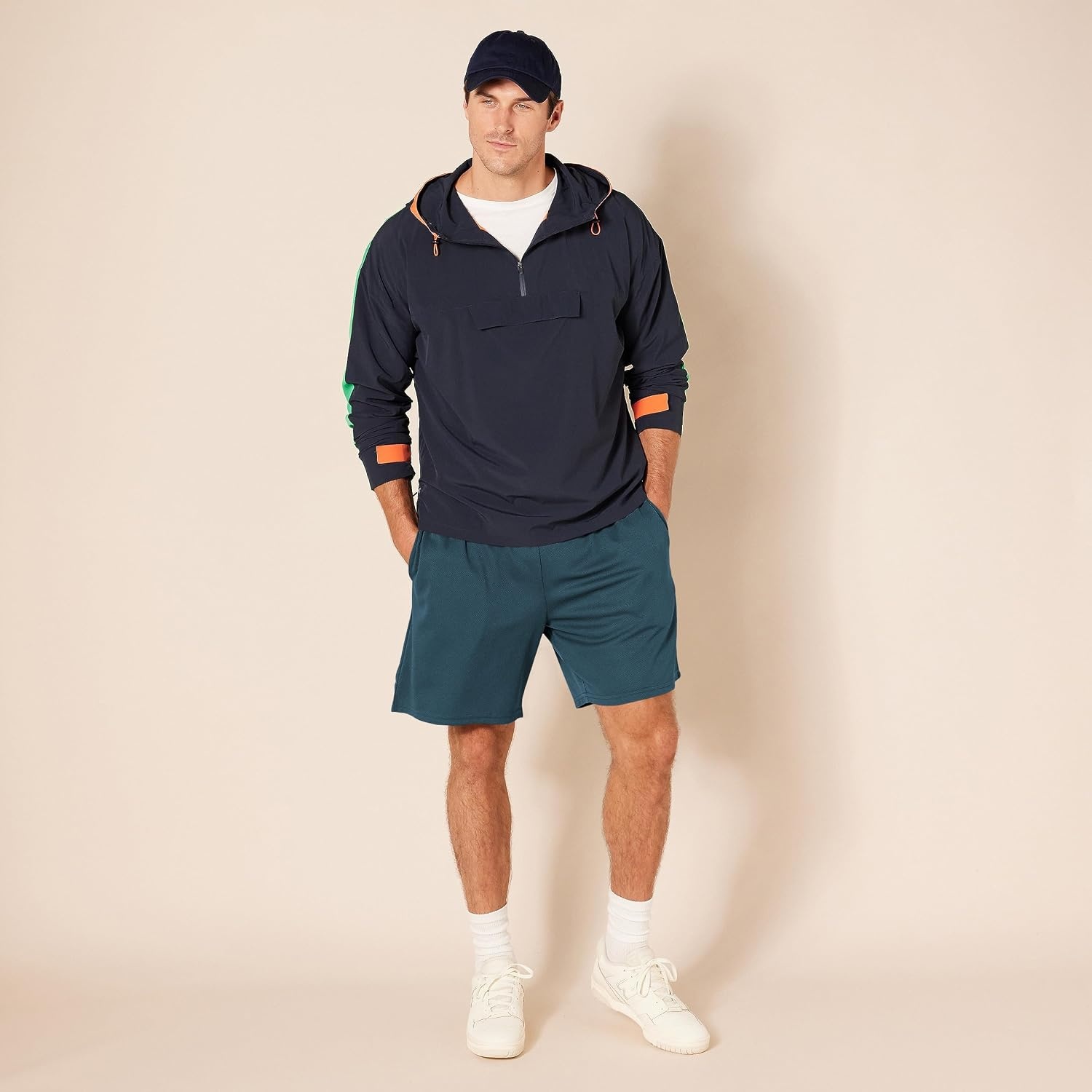image:imageAmazon Essentials Mens Athletic Basketball Gym Shorts Breathable Moisture Wicking LooseFit Performance Tech Pack of 2CharcoalDark Green