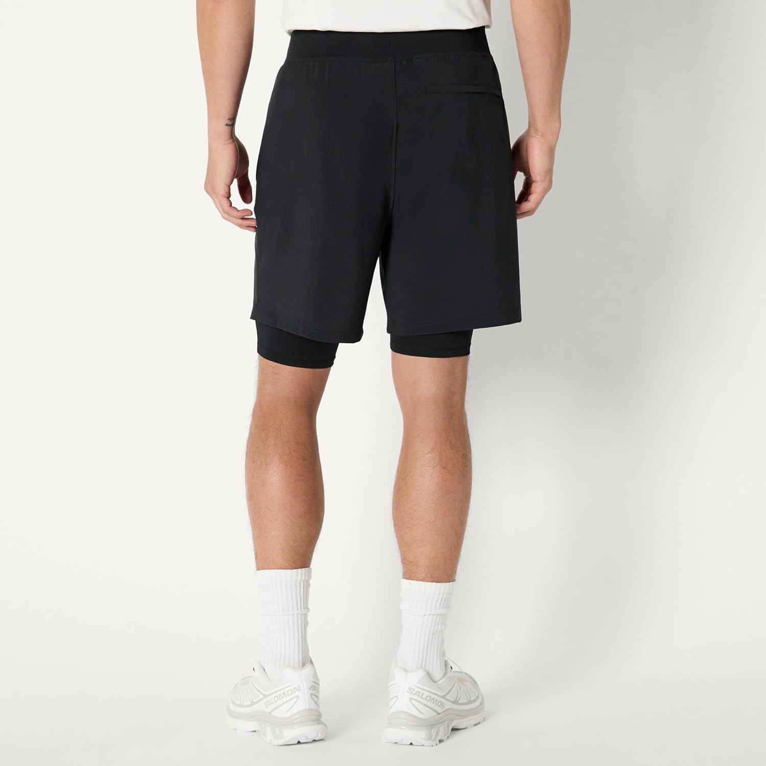 image:imageAmazon Essentials Mens Athletic Running Training Shorts Performance Stretch Woven Workout Shorts 7Black
