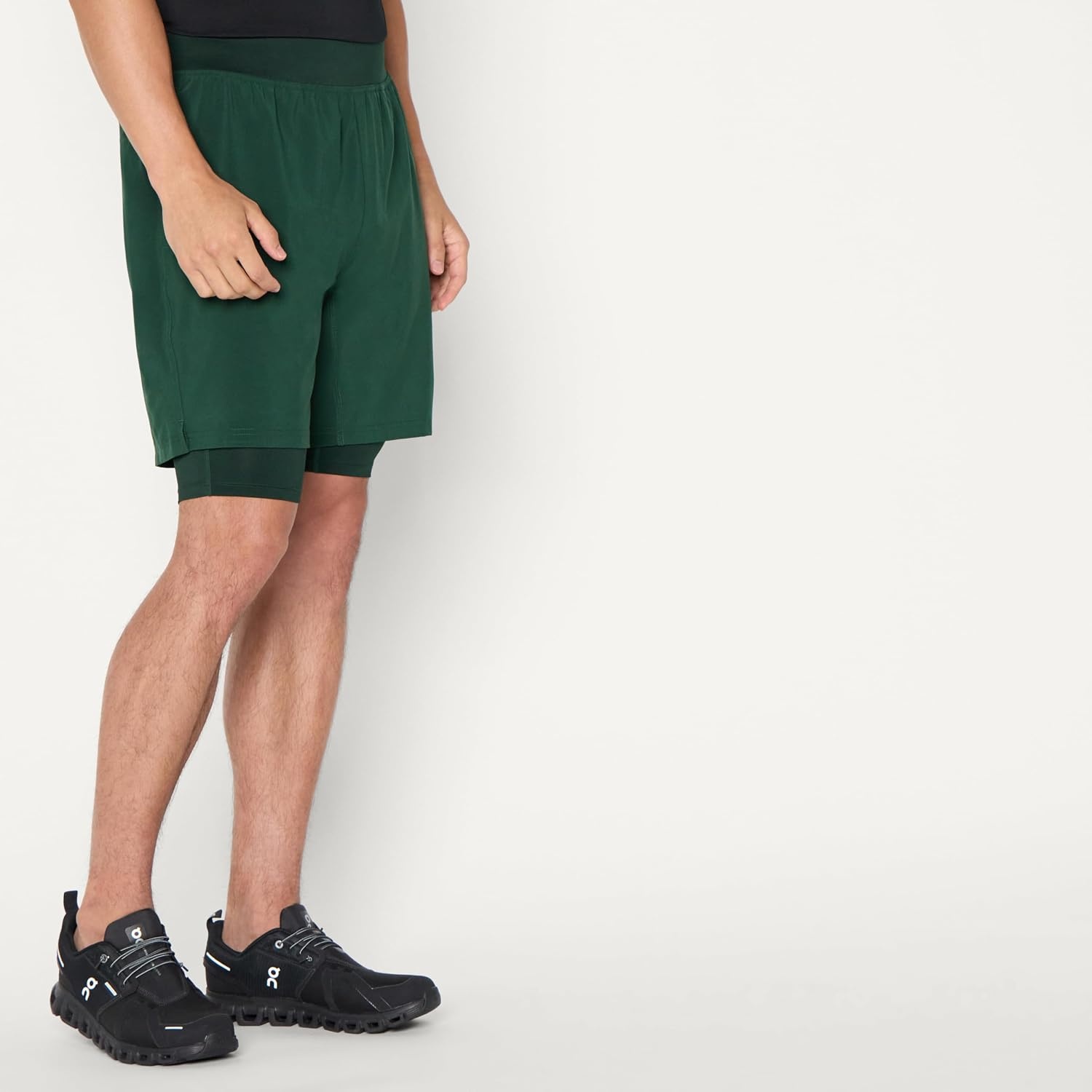 image:imageAmazon Essentials Mens Athletic Running Training Shorts Performance Stretch Woven Workout Shorts 7Dark Green