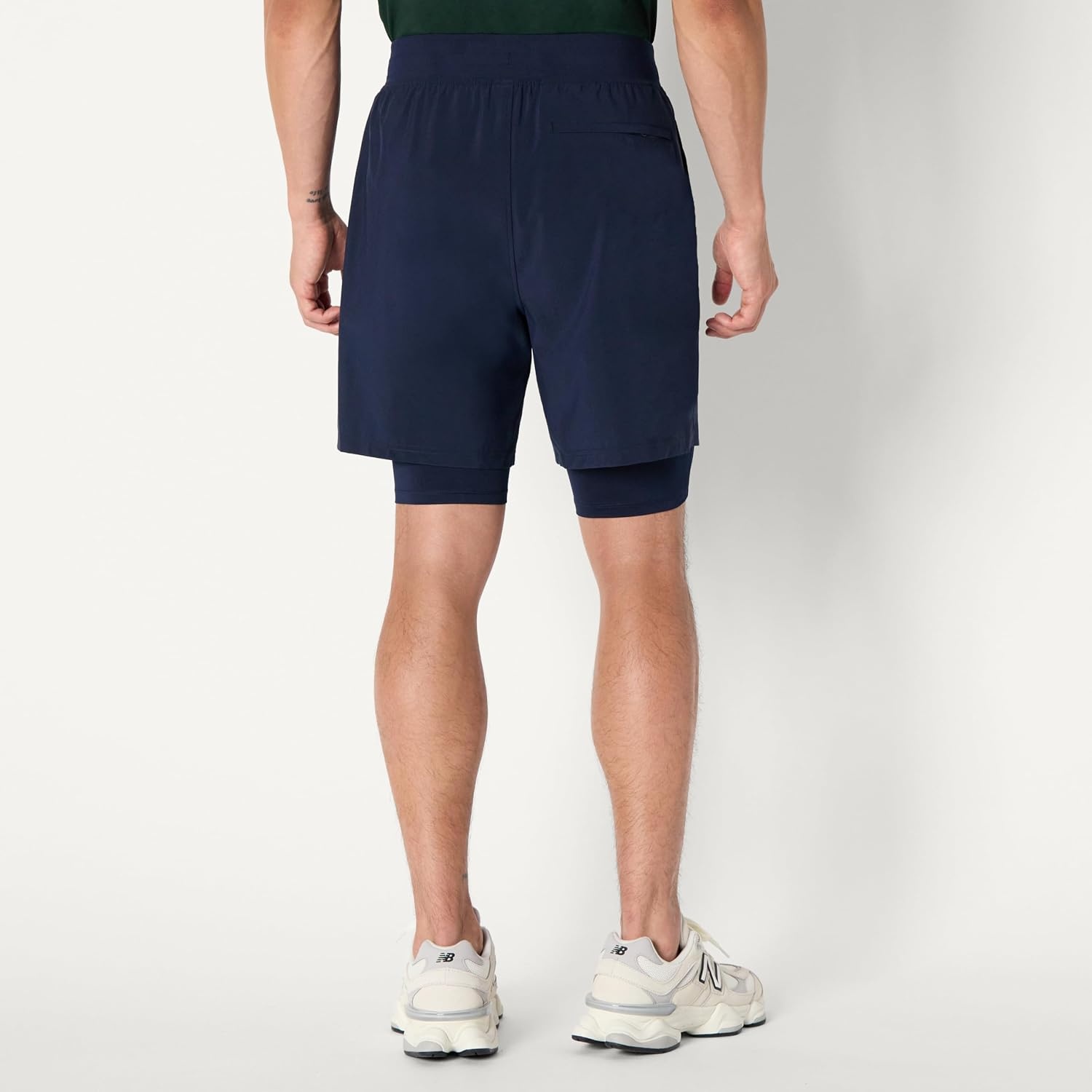image:imageAmazon Essentials Mens Athletic Running Training Shorts Performance Stretch Woven Workout Shorts 7Navy