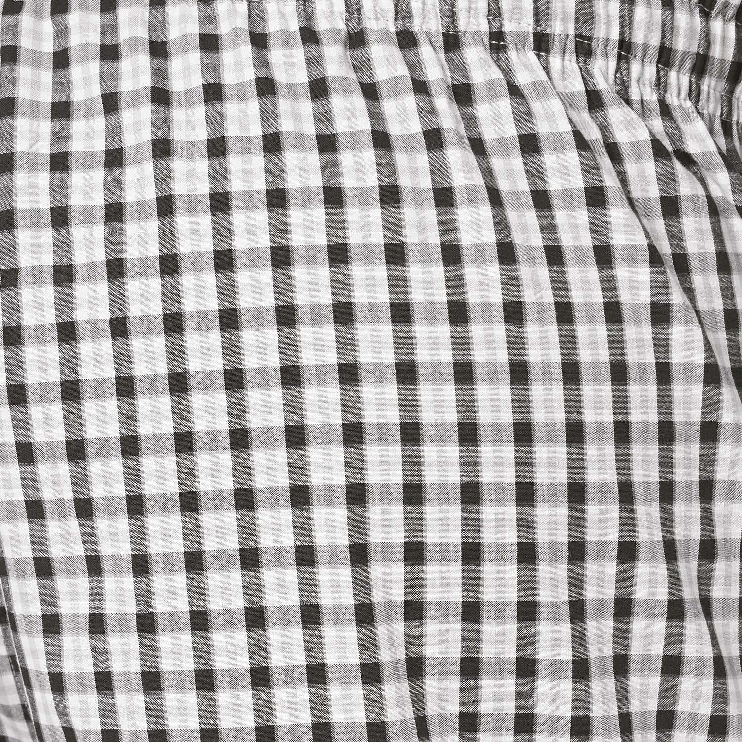 image:imageAmazon Essentials Mens Cotton Poplin StraightFit Pajama Pants with Pockets Elastic Waist DrawstringBlack Grey Plaid