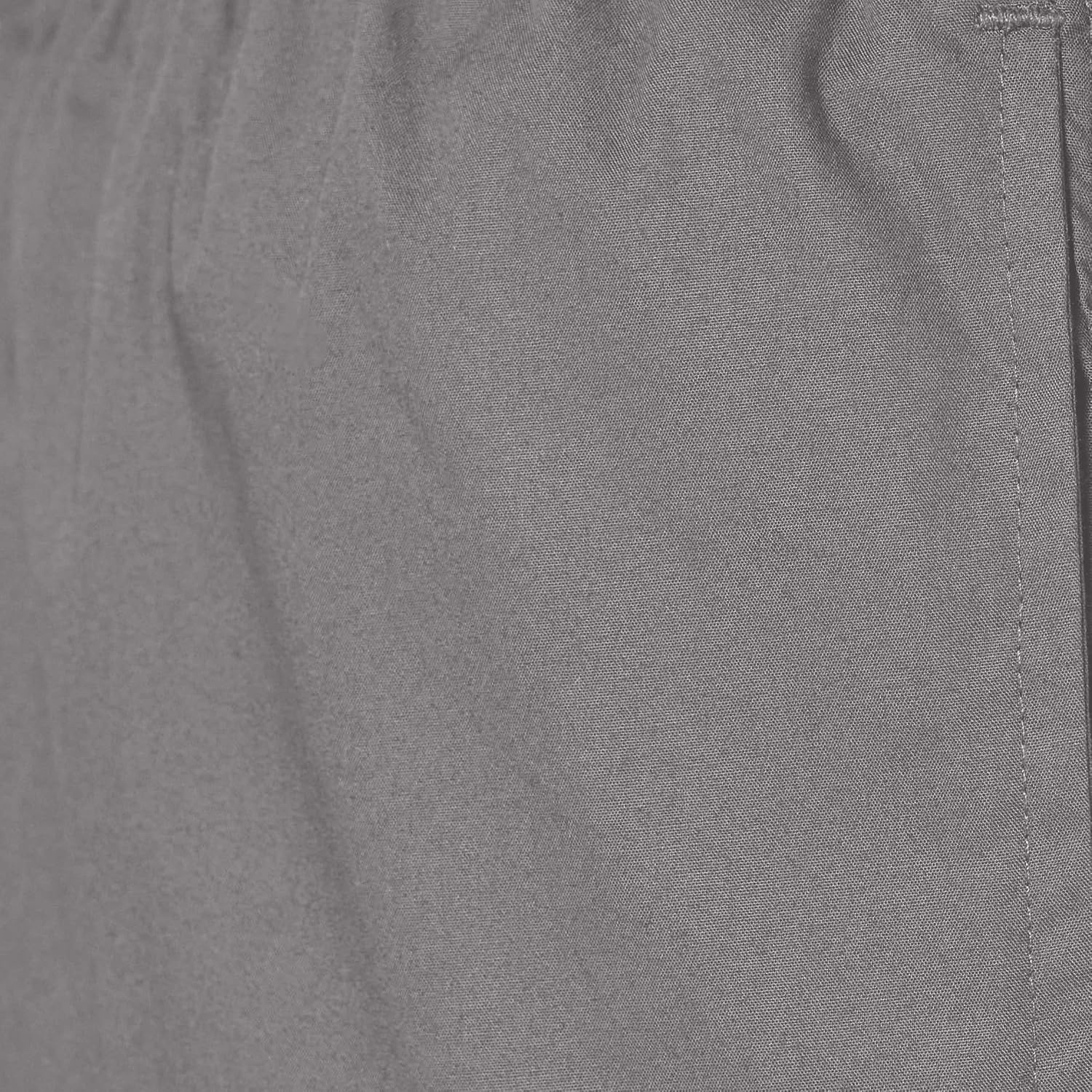image:imageAmazon Essentials Mens Cotton Poplin StraightFit Pajama Pants with Pockets Elastic Waist DrawstringGrey