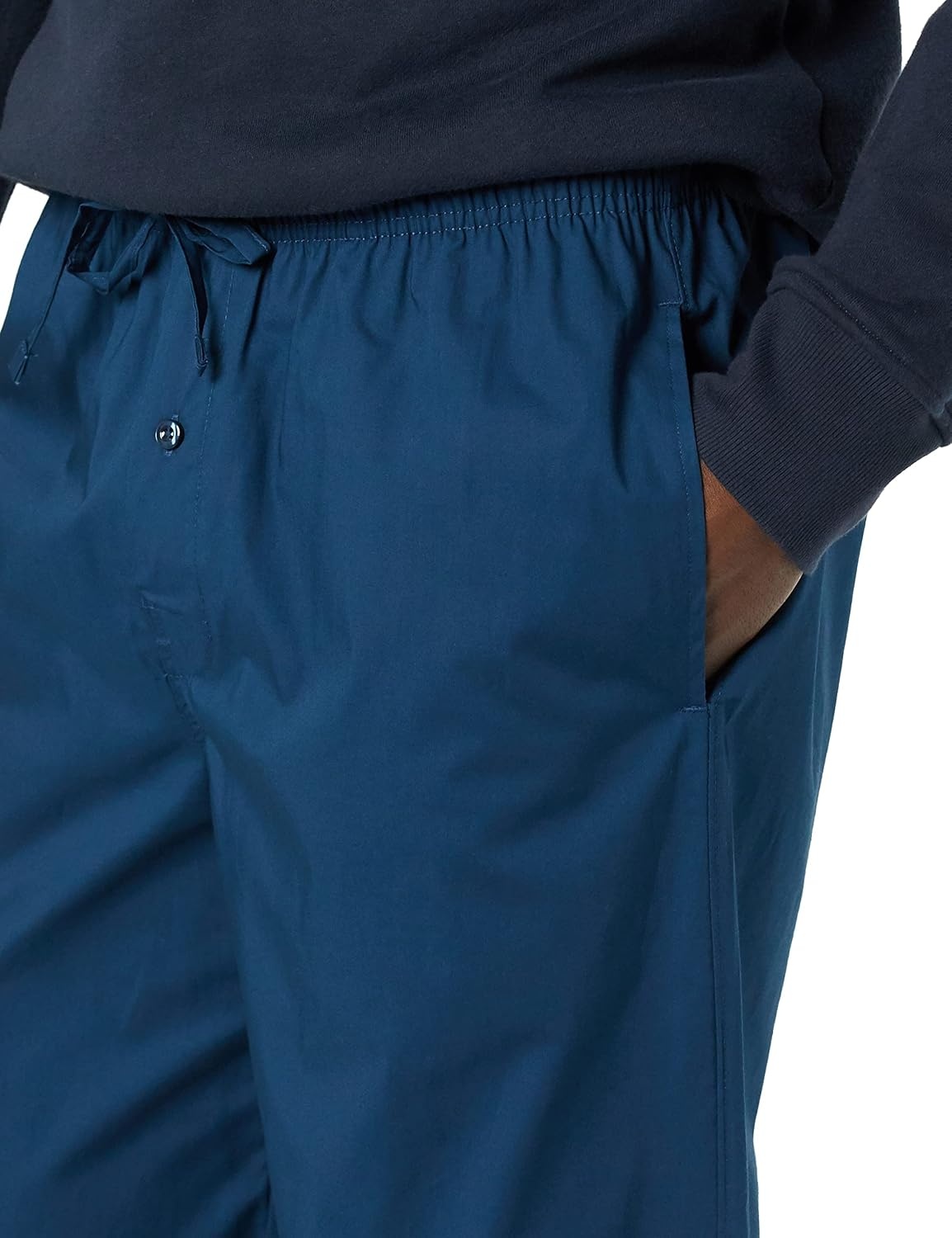 image:imageAmazon Essentials Mens Cotton Stretch Poplin FullLength Pajama BottomsIce Blue FlamingoIndigo