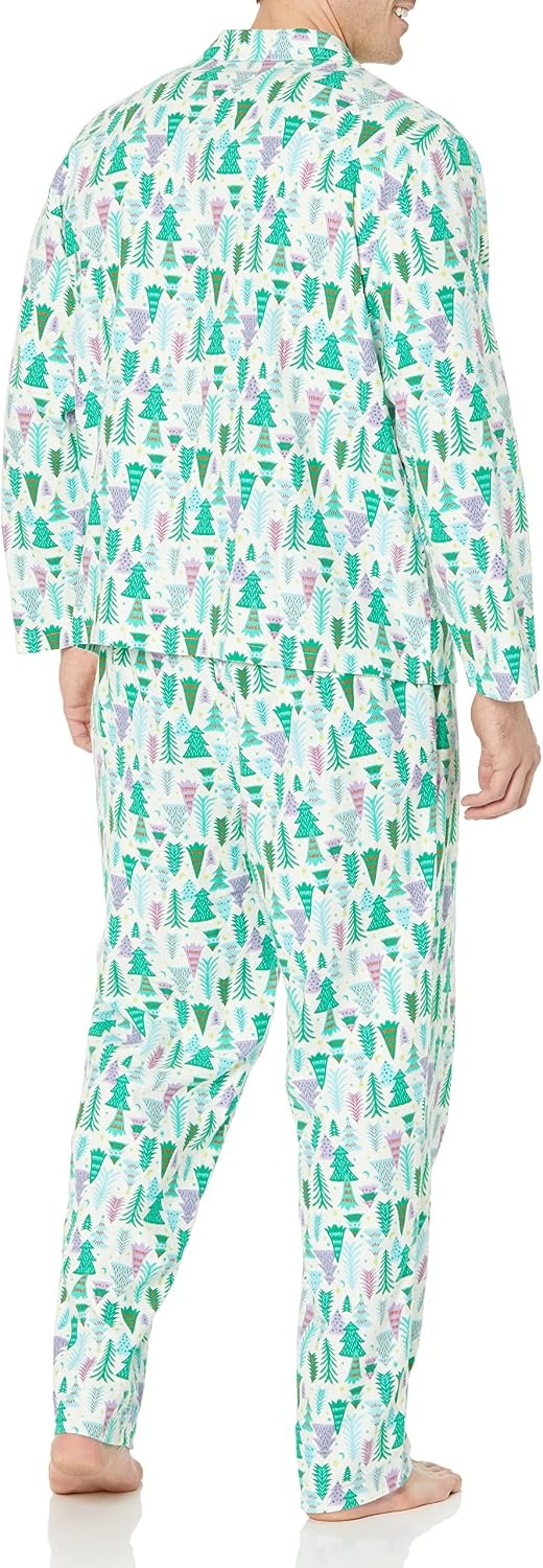 image:imageAmazon Essentials Mens Flannel Pajama SetEcru Festive Tree