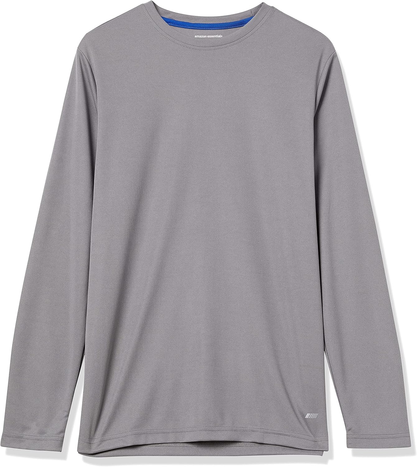 image:imageAmazon Essentials Mens Long Sleeve Moisture Wicking Performance Tech Workout Crew Neck TShirtMedium Grey