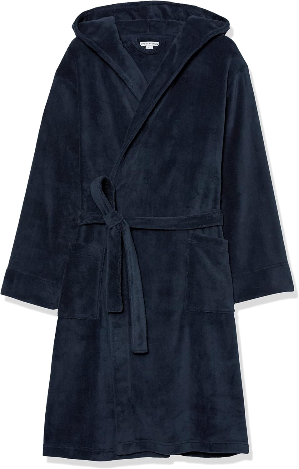 image:imageAmazon Essentials Mens MidLength Plush BathrobeNavy