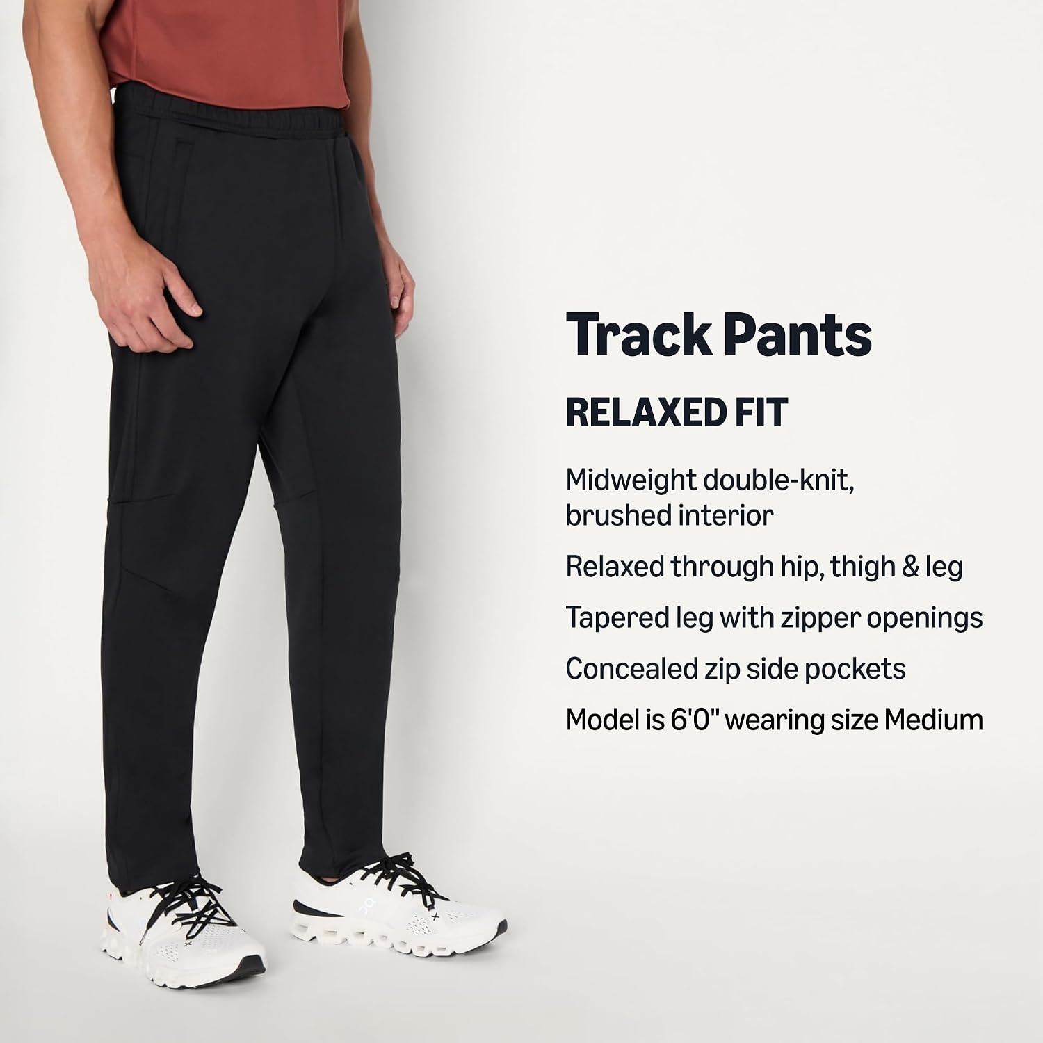 image:imageAmazon Essentials Mens Performance Stretch Training Jogger PantBlack