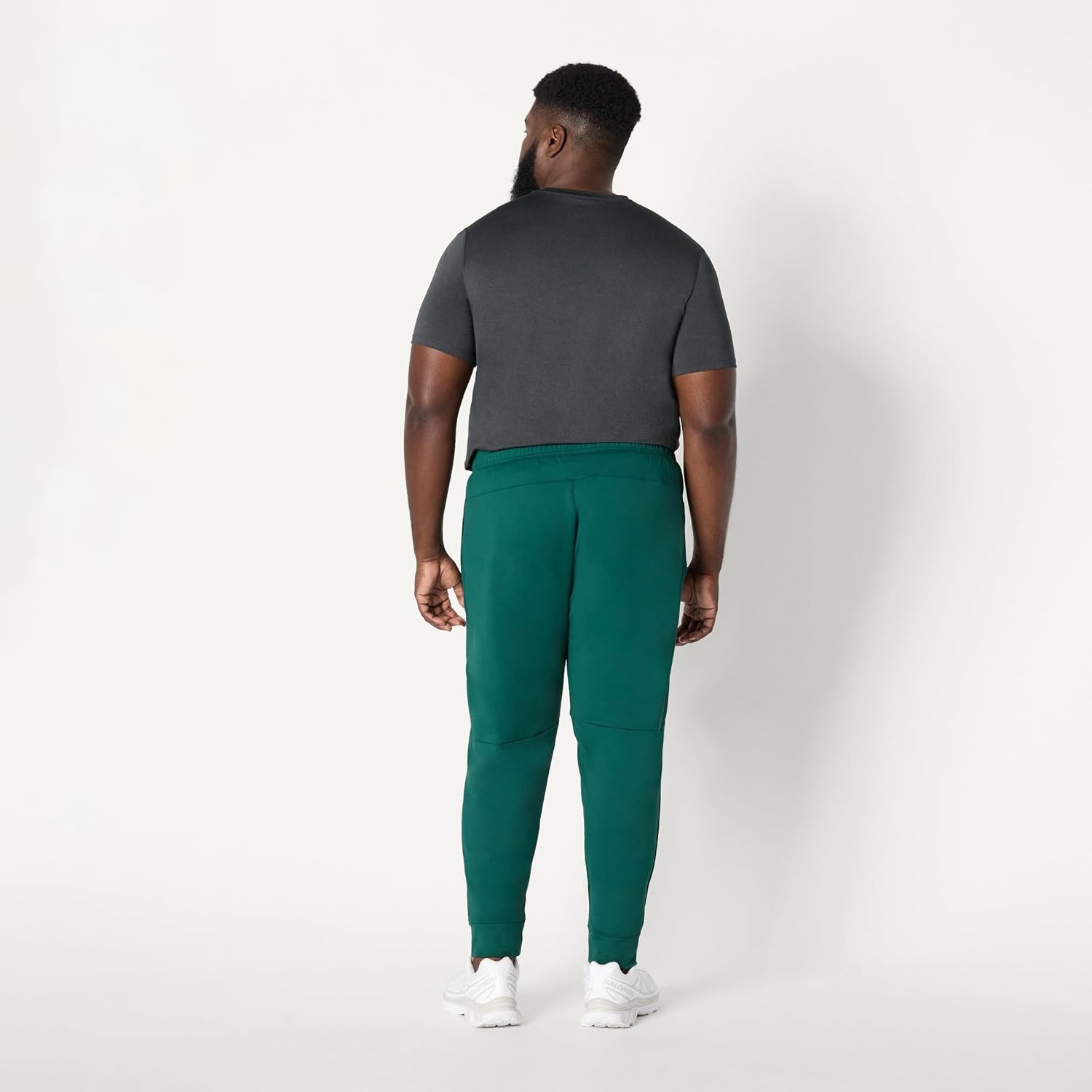 image:imageAmazon Essentials Mens Performance Stretch Training Jogger PantDark Green