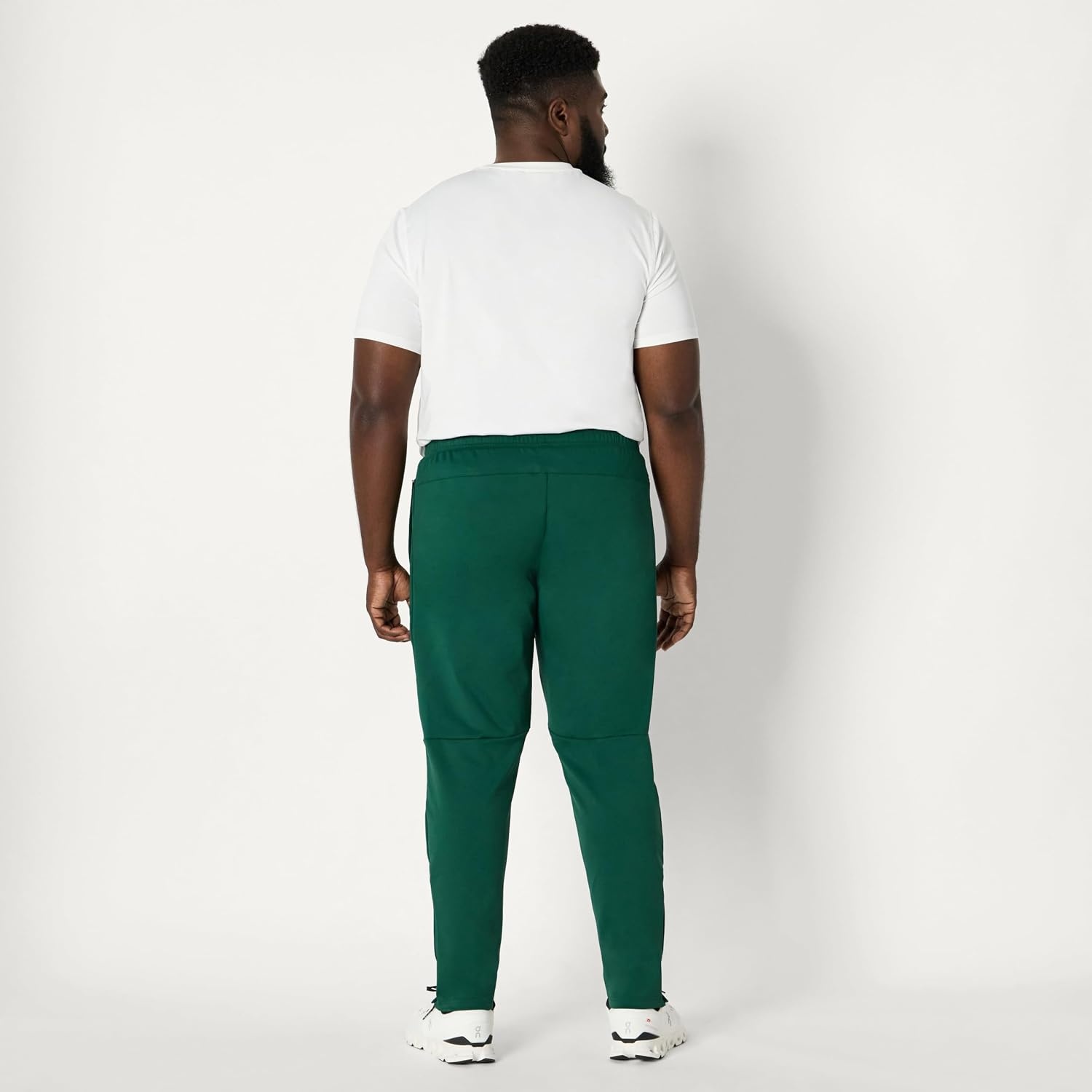 image:imageAmazon Essentials Mens Performance Stretch Training Jogger PantDark Green