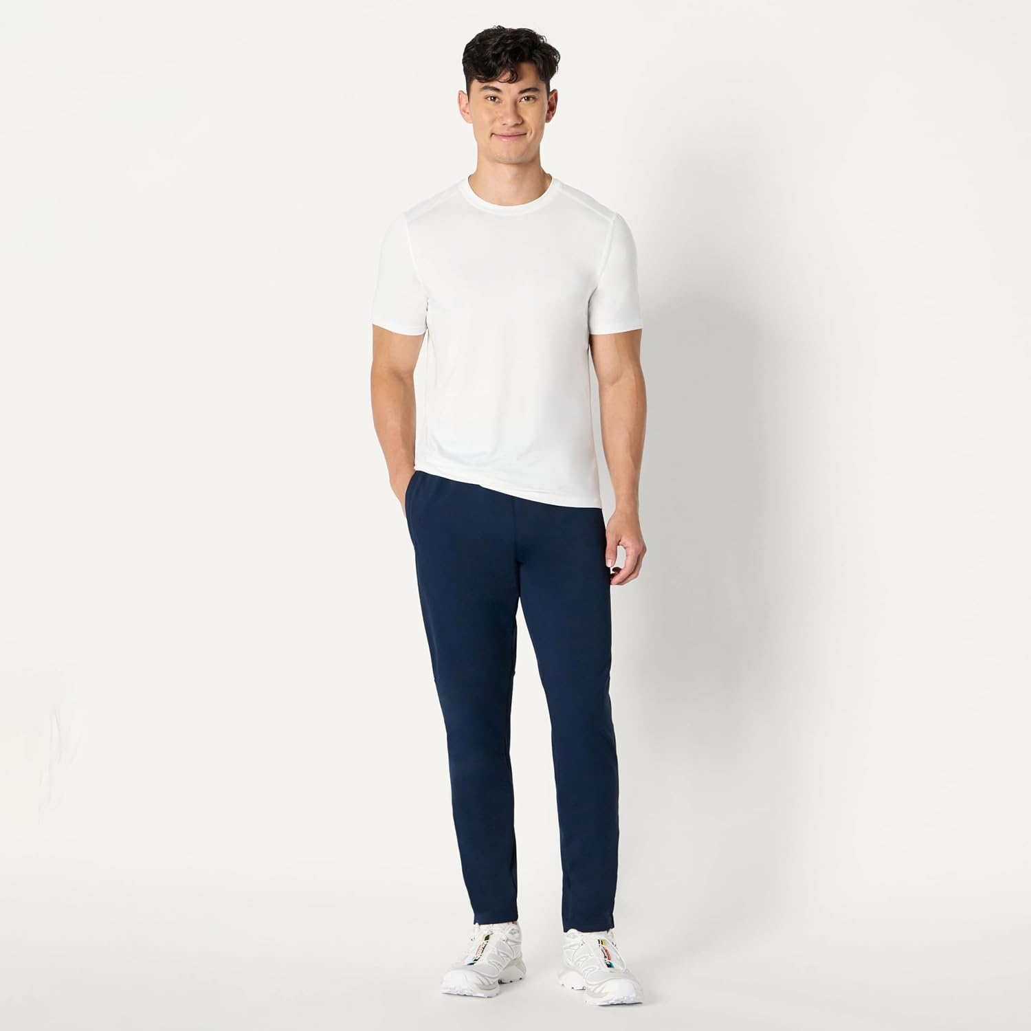 image:imageAmazon Essentials Mens Performance Stretch Training Jogger PantNavy