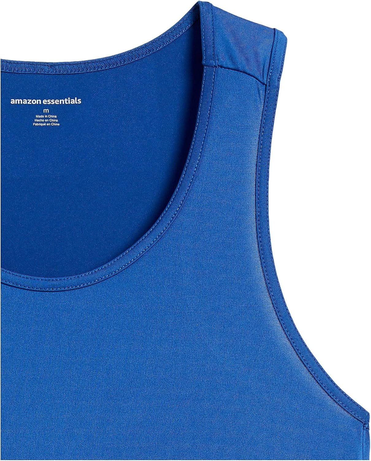 image:imageAmazon Essentials Mens Quick Dry Tech Stretch Active Sleeveless Gym Tank Top Workout ShirtBright Blue