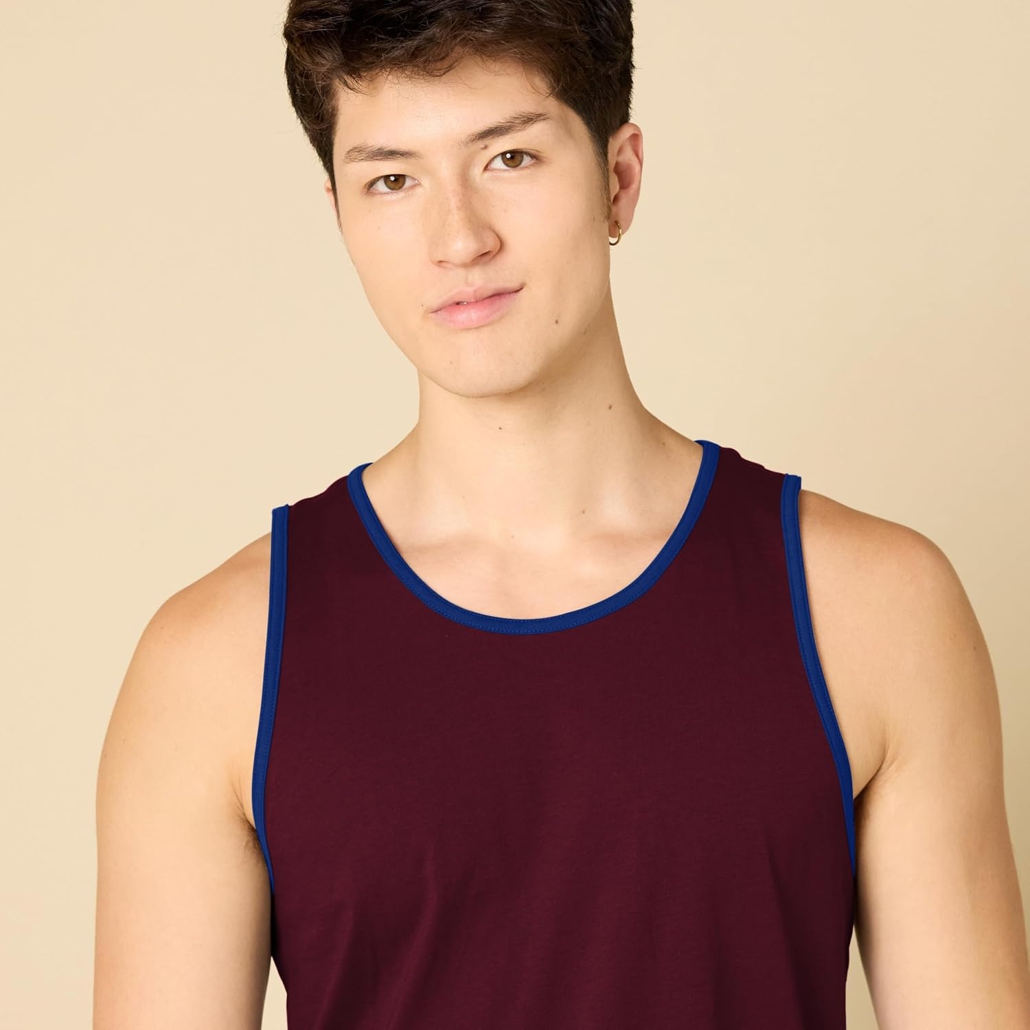 image:imageAmazon Essentials Mens RegularFit Sleeveless Tank TopsPortBlue