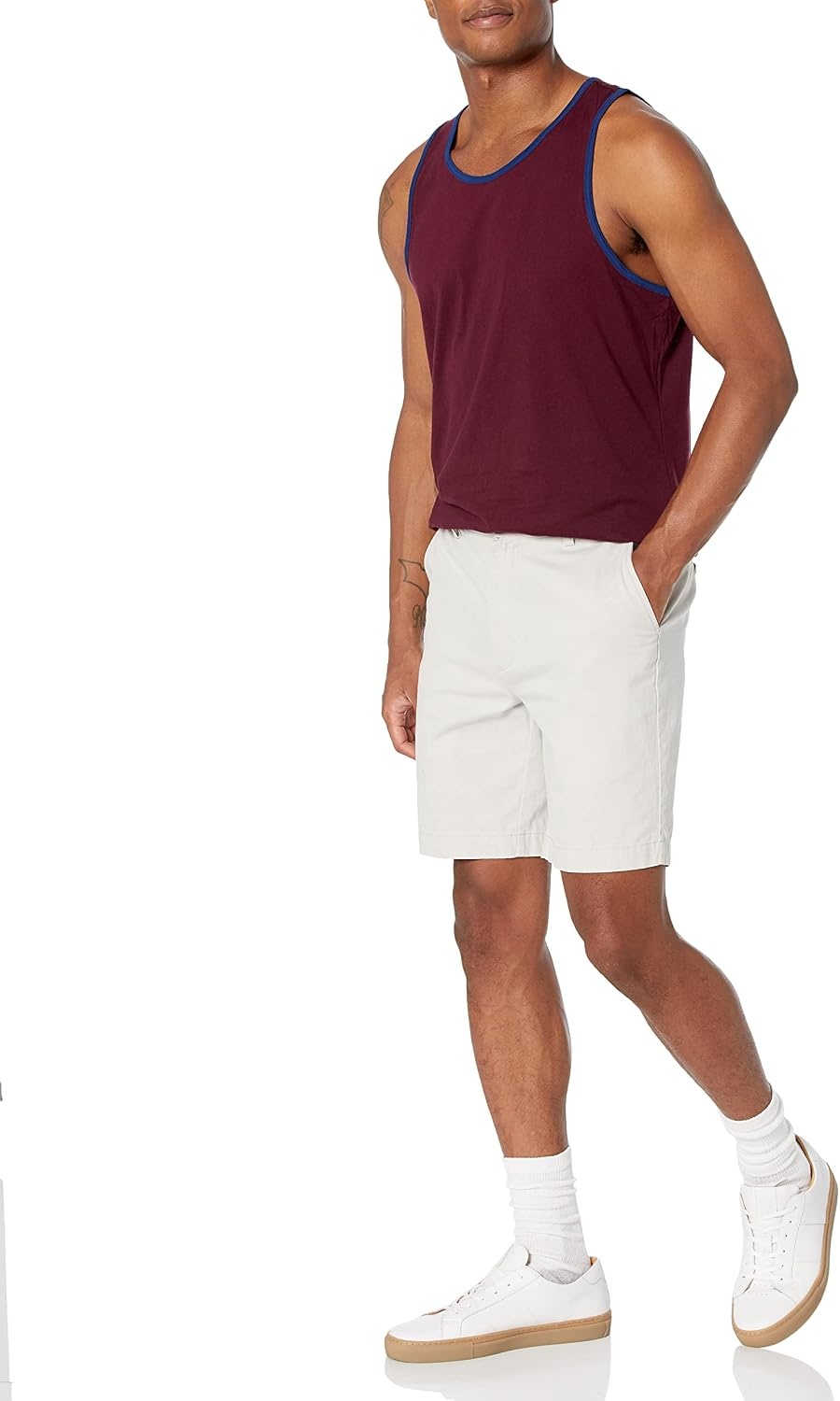 image:imageAmazon Essentials Mens RegularFit Sleeveless Tank TopsPortBlue