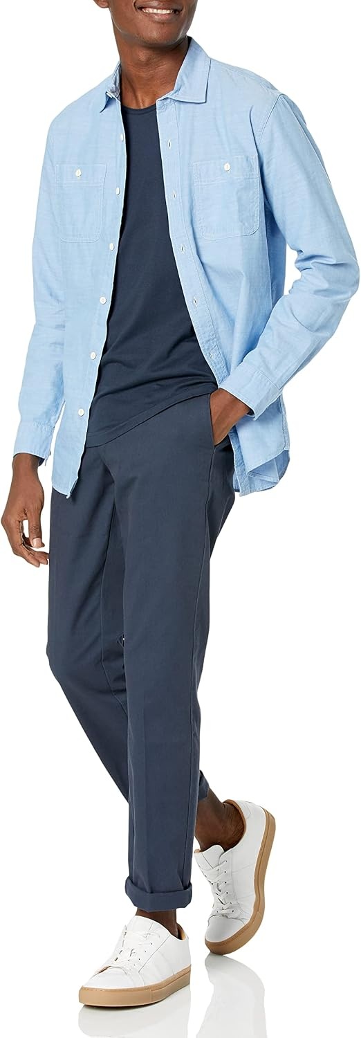 image:imageAmazon Essentials Mens RegularFit Sleeveless Tank TopsSteel Blue