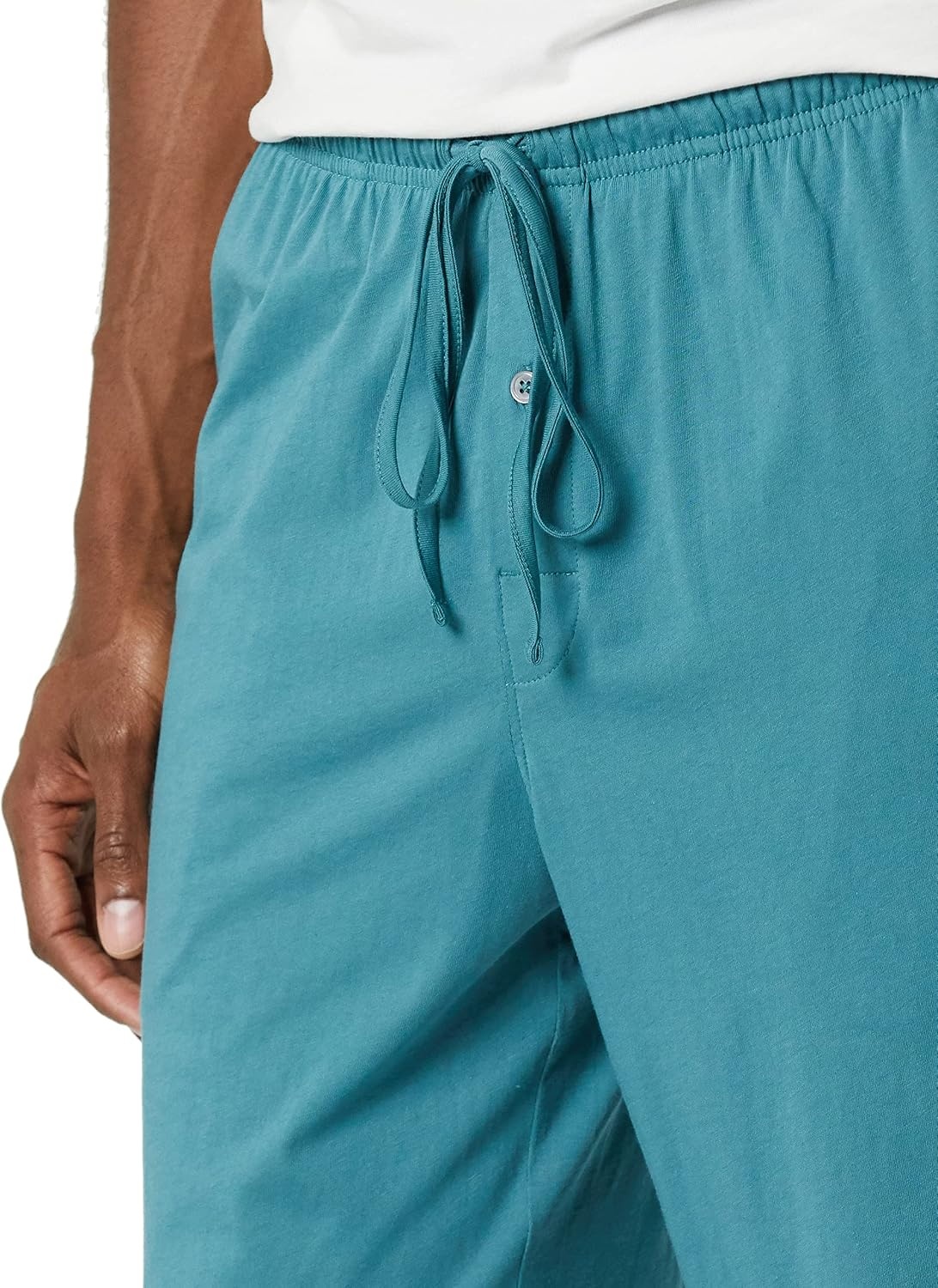 image:imageAmazon Essentials Mens RelaxedFit Lightweight Cotton Knit Lounge Pajama PantsDark Turquoise