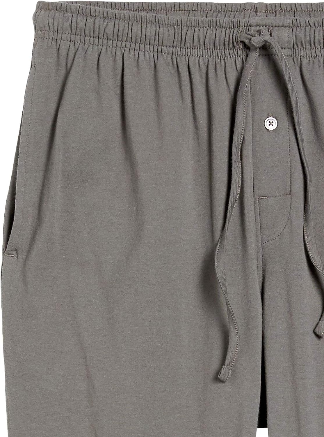 image:imageAmazon Essentials Mens RelaxedFit Lightweight Cotton Knit Lounge Pajama PantsGrey