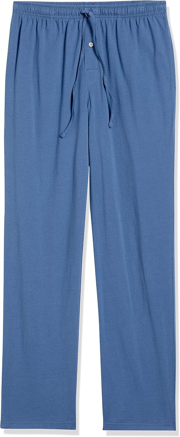 image:imageAmazon Essentials Mens RelaxedFit Lightweight Cotton Knit Lounge Pajama PantsIndigo