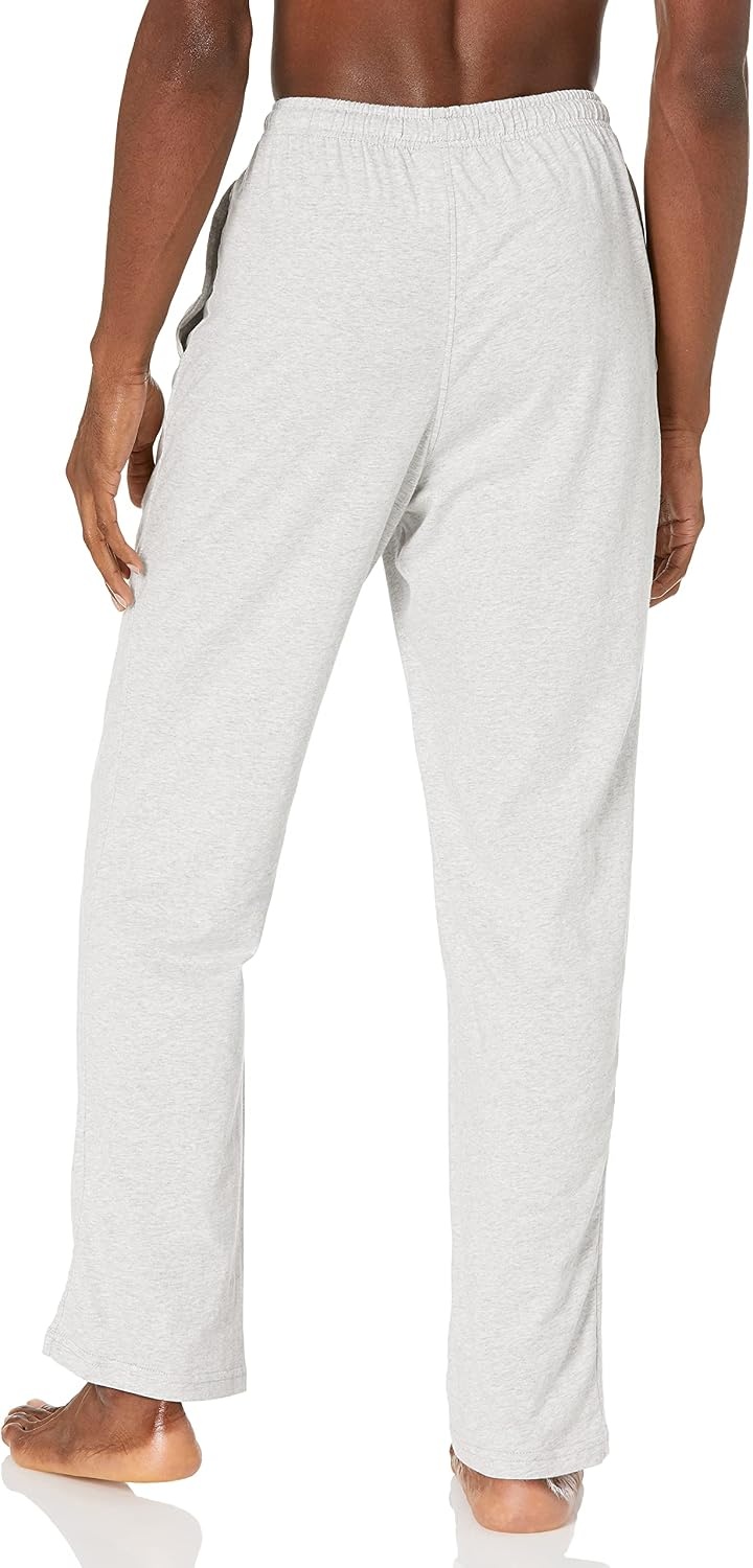 image:imageAmazon Essentials Mens RelaxedFit Lightweight Cotton Knit Lounge Pajama PantsLight Grey Heather