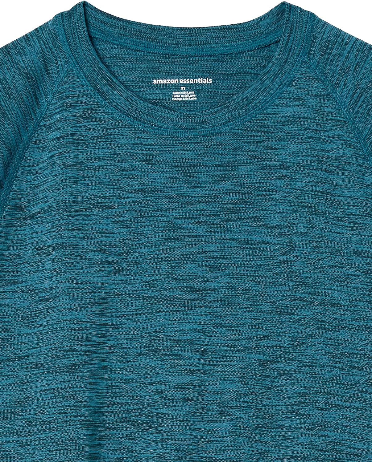 image:imageAmazon Essentials Mens SlimFit ShortSleeve QuickDry UPF 50 Swim Tee Breathable Stretchable Fabric Raglan SeamsDark Teal Blue