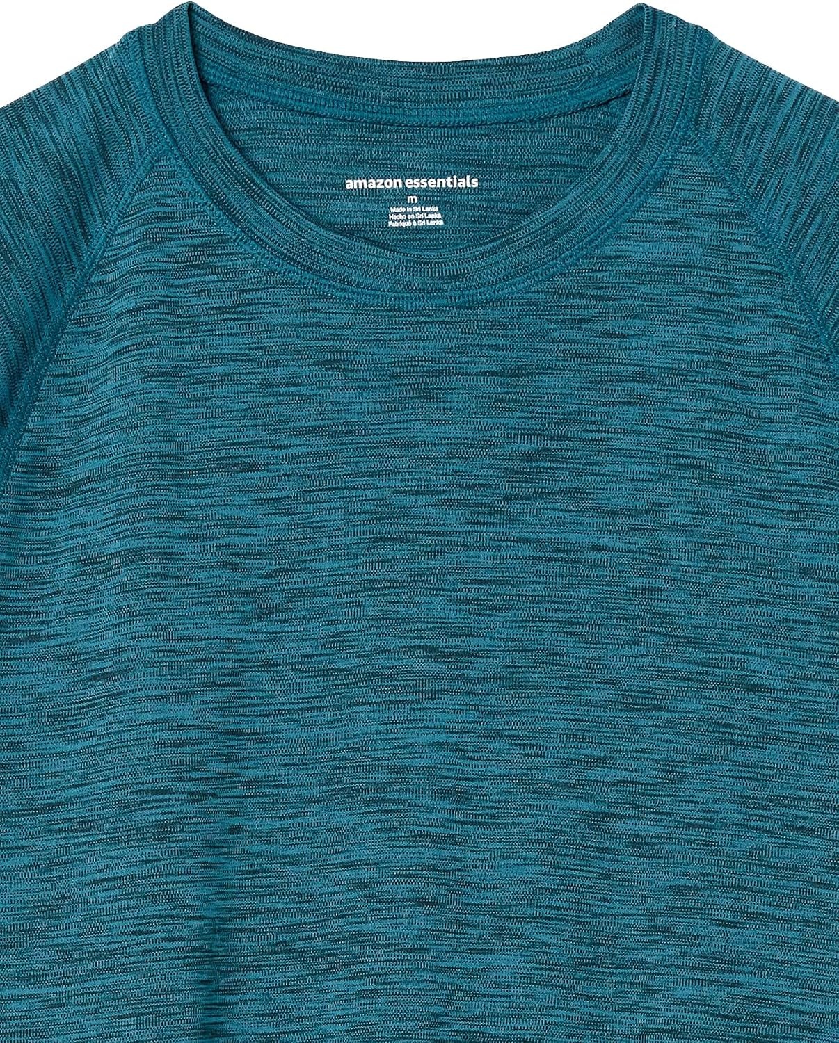 image:imageAmazon Essentials Mens SlimFit ShortSleeve QuickDry UPF 50 Swim Tee Breathable Stretchable Fabric Raglan SeamsTeal Heather