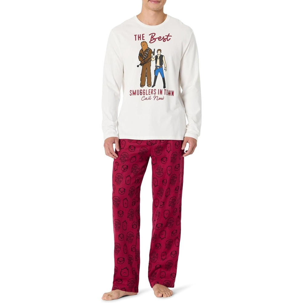 image:imageAmazon Essentials Disney Marvel Star Wars Mens Flannel Pajama Sleep SetsSmugglers