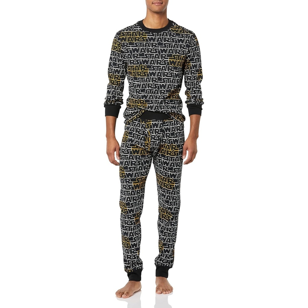 image:imageAmazon Essentials Disney Marvel Star Wars Mens SnugFit Cotton Pajama Sleep SetsStar Wars Logo