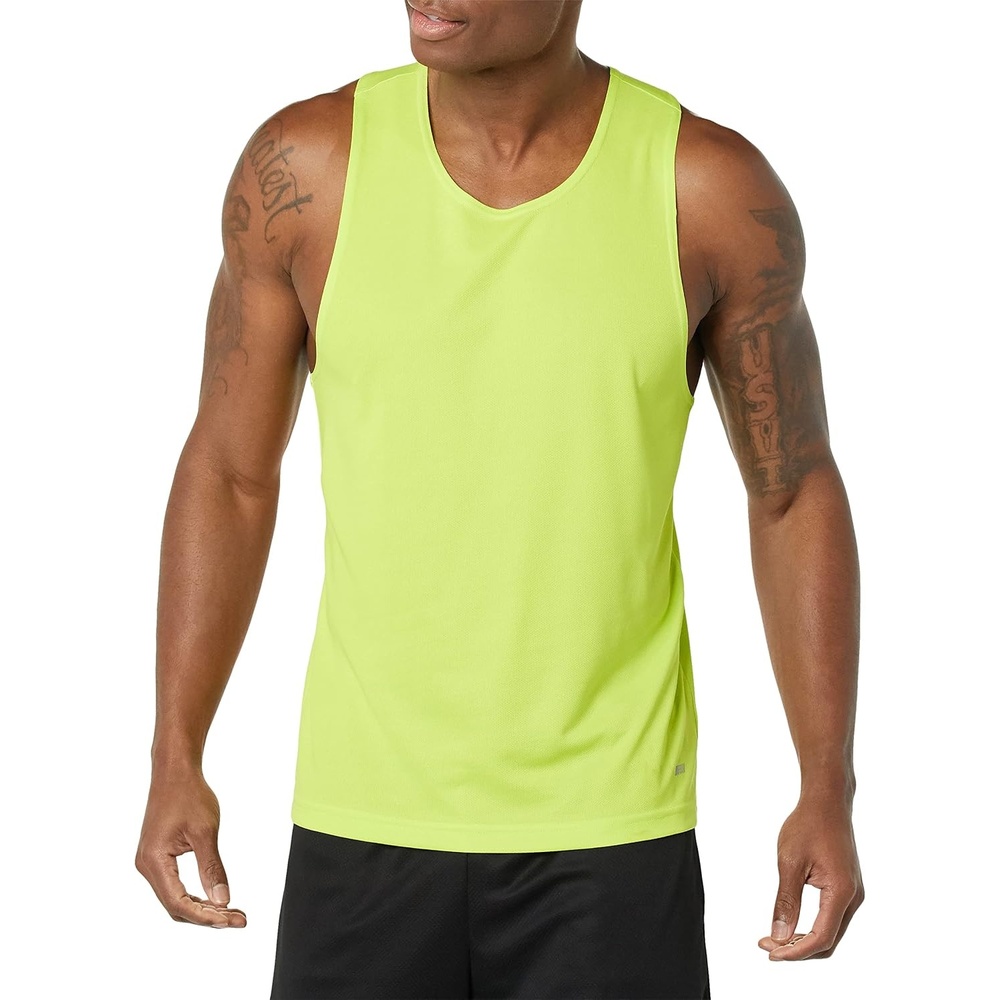 image:imageAmazon Essentials Mens Active Performance Tech Racerback TankLime Green