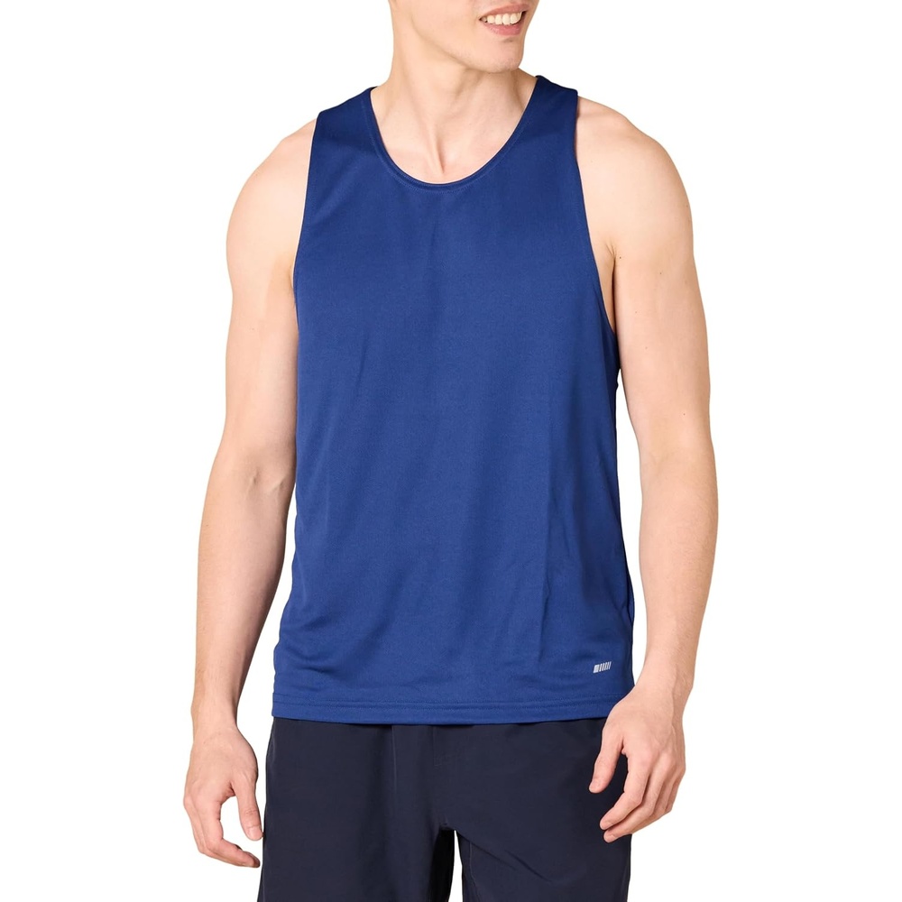 image:imageAmazon Essentials Mens Active Performance Tech Racerback TankNavy