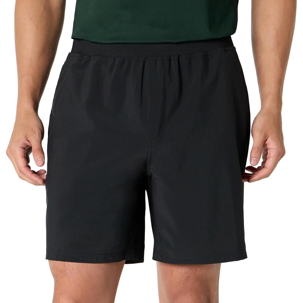 image:imageAmazon Essentials Mens Athletic Running Training Shorts Performance Stretch Woven Workout Shorts 7Black